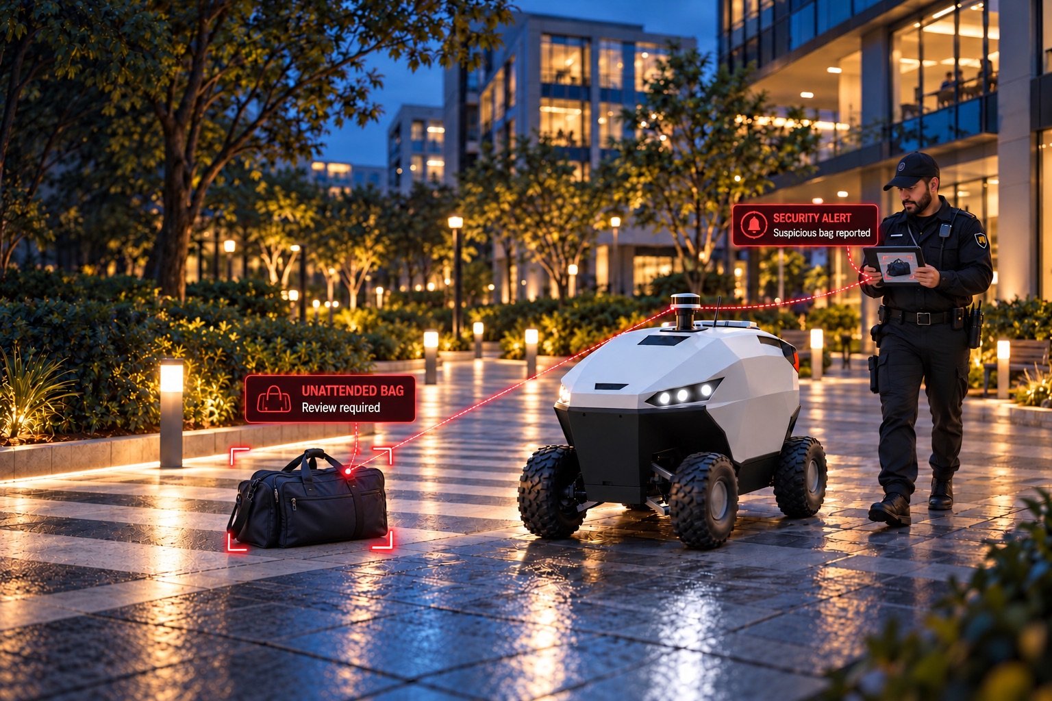 Autonomous surveillance vehicle product visualization